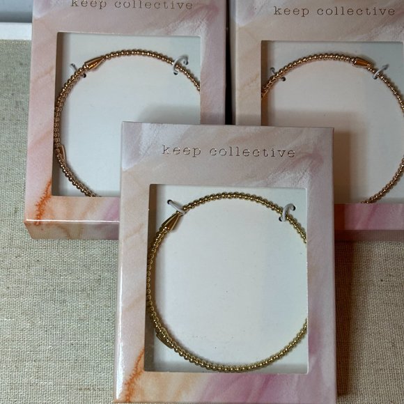 Stella&Dot / Keep Collective Rebel Coil Bracelets NIB - 2 rose gold and 1gold - Picture 2 of 3